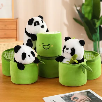 Armas Loov Bambusest Toru Panda Nukk Kellel Bambusest Panda Ümber -, Plüüš-Mänguasi, Tüdrukud, Lapsed Sünnipäeva jõulukinke