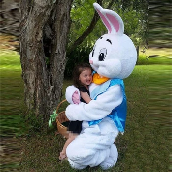 Cosplay Easter Bunny Rabbit Cartoon Maskott Kostüüm Reklaami tseremoonia sünnipäeva Kostüüm Pool Loomade karneval teha rekvisiidid