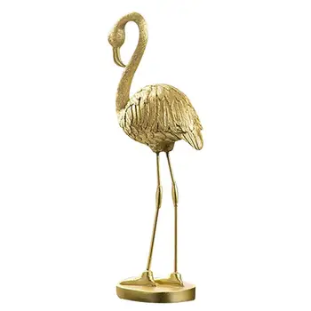 Kuldne Flamingo Figuriin Põhjamaades Stiilis Kodu Vaik Ornament, Elutuba, Magamistuba Haldjas Aed Decor Käsitöö Käsitöö Kingitus Tarvik