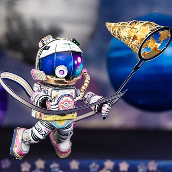 MU 3D Metallist Puzzle Spaceman Astronaut Mudel Komplektid DIY 3D Laser Cut panna Kokku Pusle Mänguasjad KINGITUS Täiskasvanud Lapsed