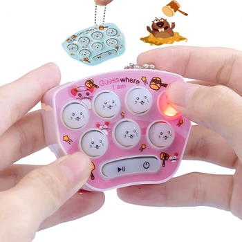 Pocket Mini Lahmima-a-mole Mäng Konsooli Täiskasvanud Lapsed, Ema-lapse Interaktiivne Vaba aja veetmise Puzzle Cute Cartoon Mänguasja Võtmehoidja