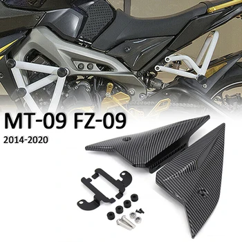Süsinikkiust ja Musta Külje Paneelid Katta Voolundi Cowling Plaat Hõlmab Yamaha MT09 MT 09 FZ09 FZ 09 2014-2020 2019 2018 2017